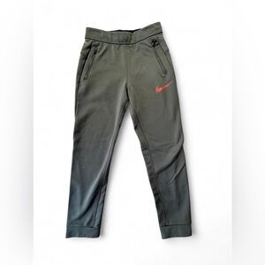 Nike Dri Fit Sweatpants Youth Large L Short Gray Joggers Lined O23
